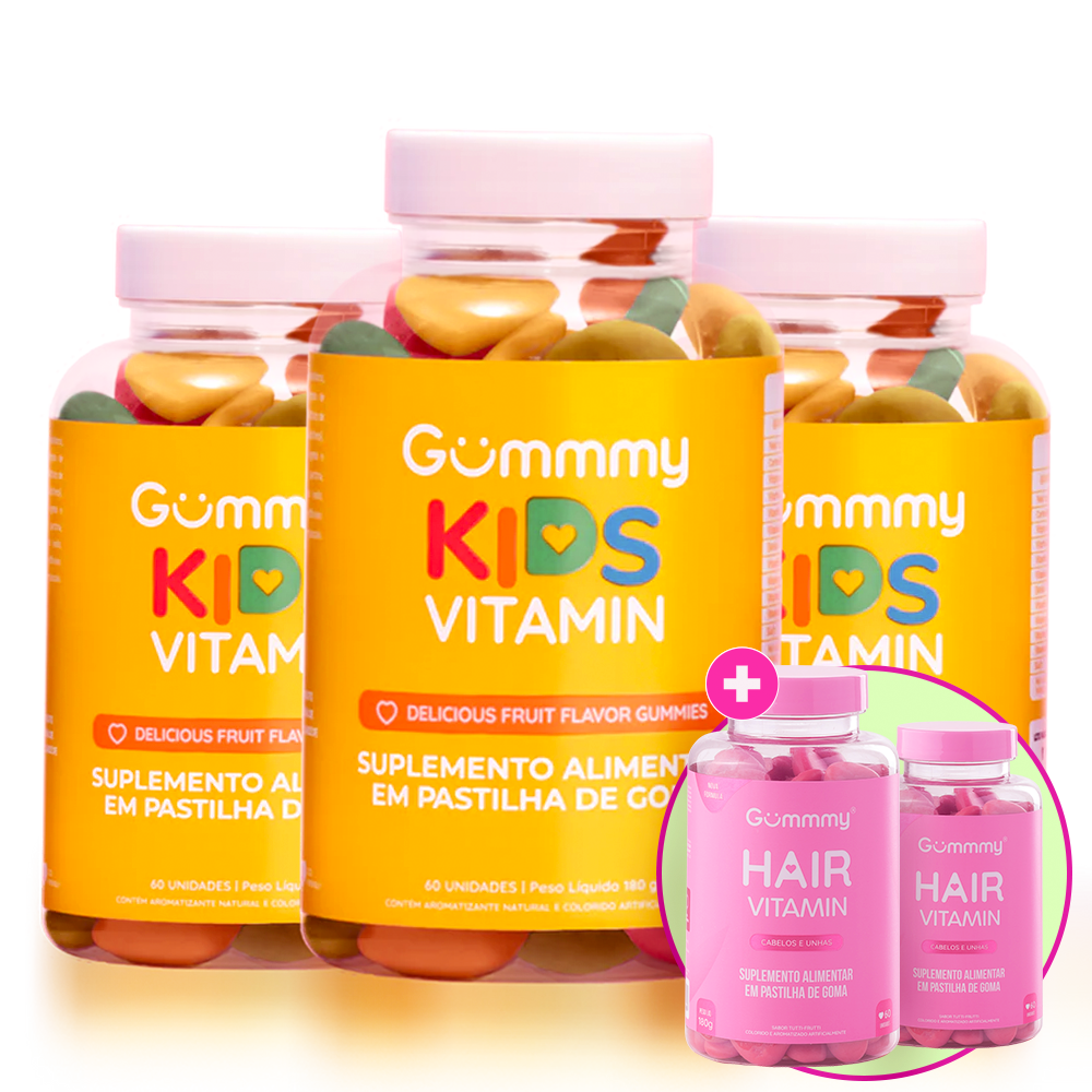 Kit Gummy Família Kids & Hair