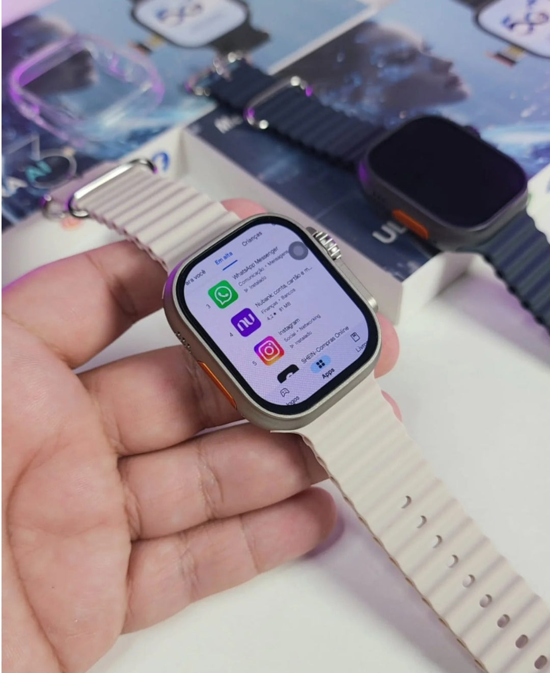 Smartwatch 5g  - 7 Pulseiras - Capa de proteção + Fone Bluetooth