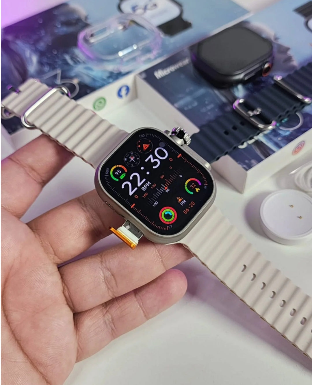 Smartwatch 5g  - 7 Pulseiras - Capa de proteção + Fone Bluetooth