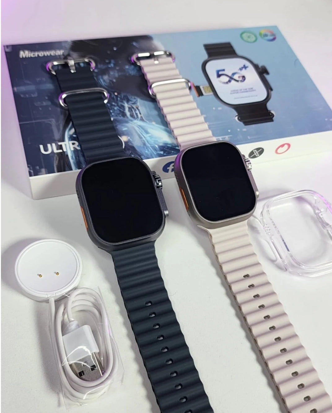 Smartwatch 5g  - 7 Pulseiras - Capa de proteção + Fone Bluetooth