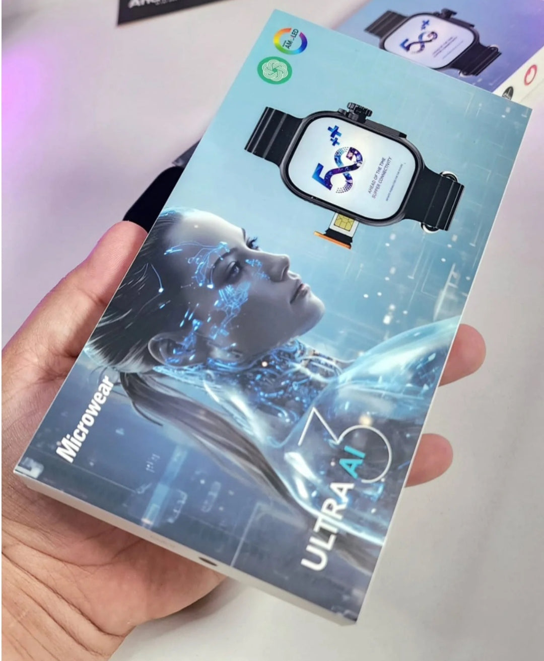 Smartwatch 5g  - 7 Pulseiras - Capa de proteção + Fone Bluetooth