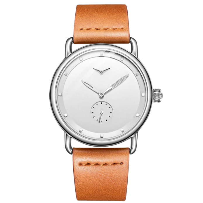 RELÓGIO MINIMALISTA LEGACY MILANO PULSEIRA DE COURO