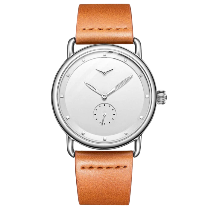 RELÓGIO MINIMALISTA LEGACY MILANO PULSEIRA DE COURO