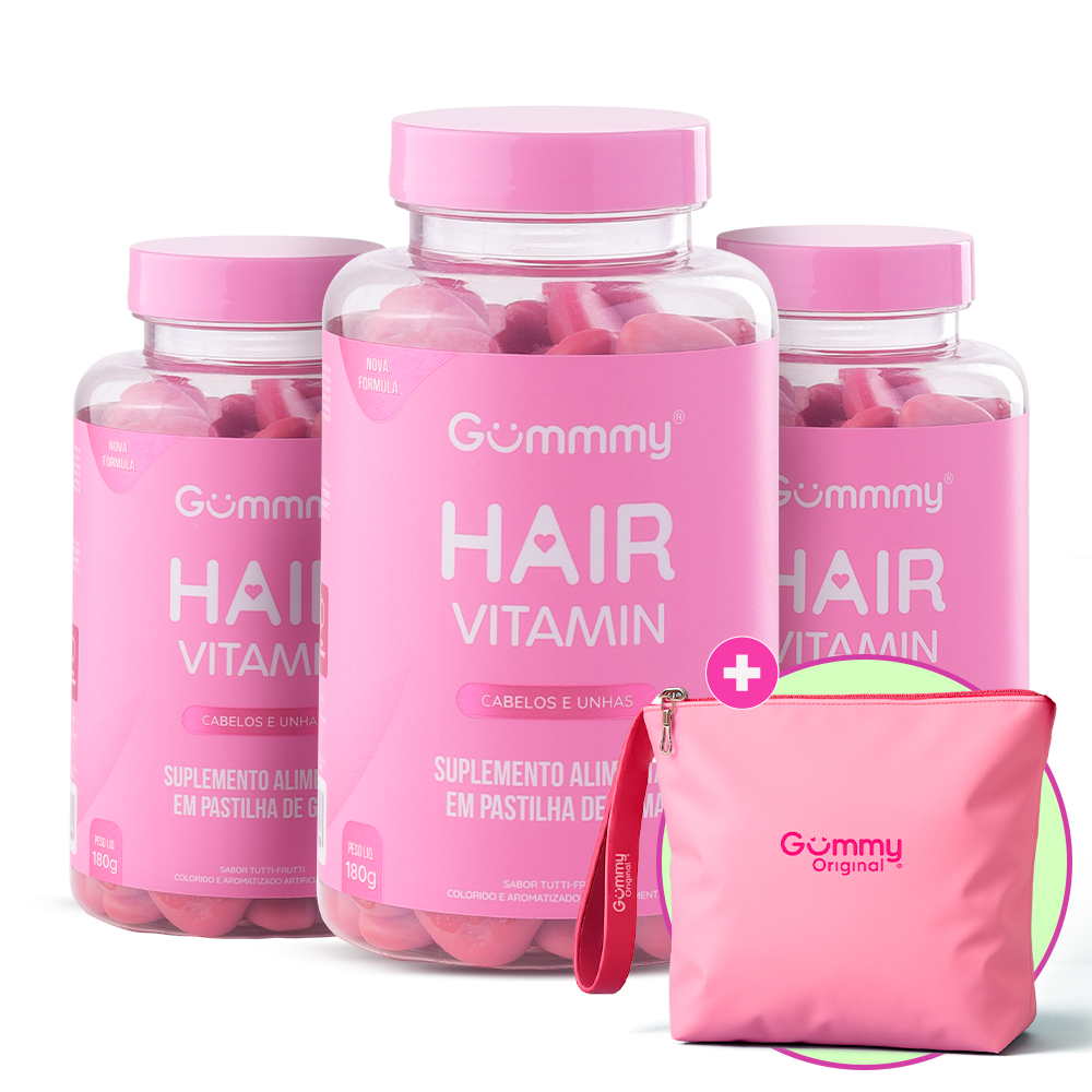 3 Gummy® Hair 180g + Necessaire