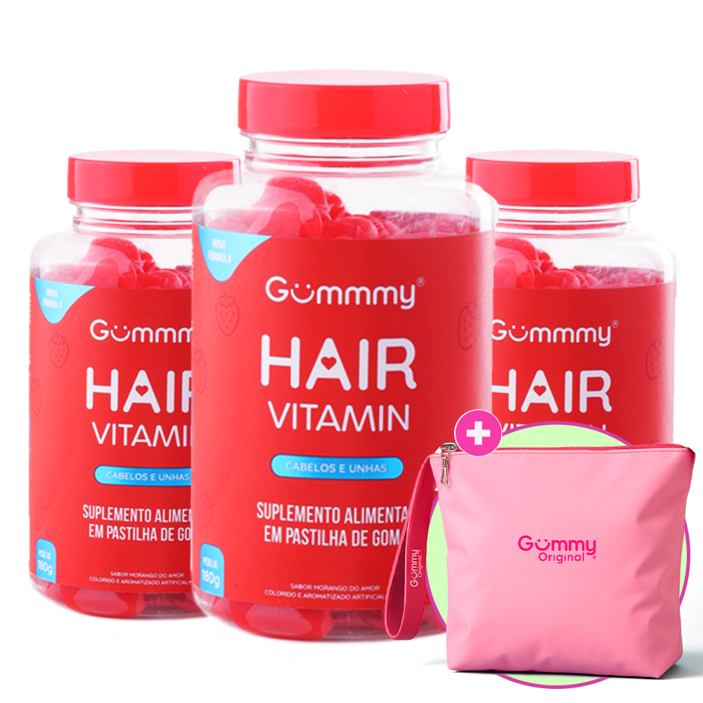 3 Gummy® Hair 180g + Necessaire