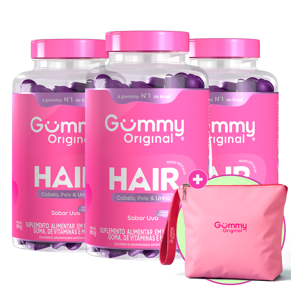 3 Gummy® Hair 180g + Necessaire