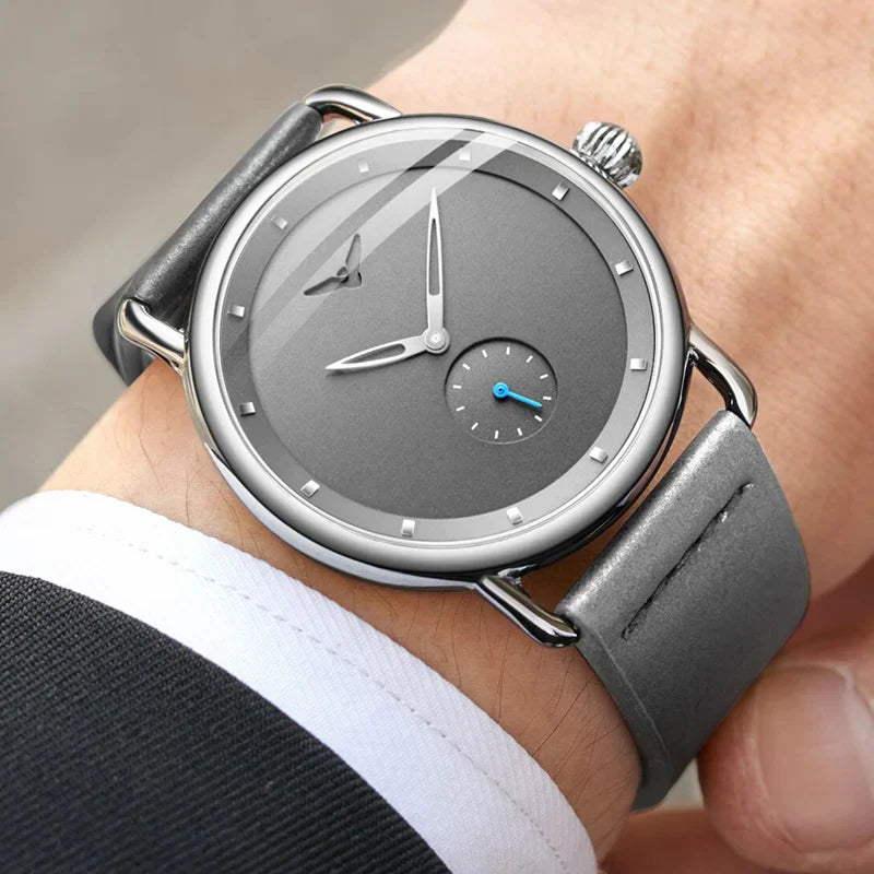 RELÓGIO MINIMALISTA LEGACY MILANO PULSEIRA DE COURO