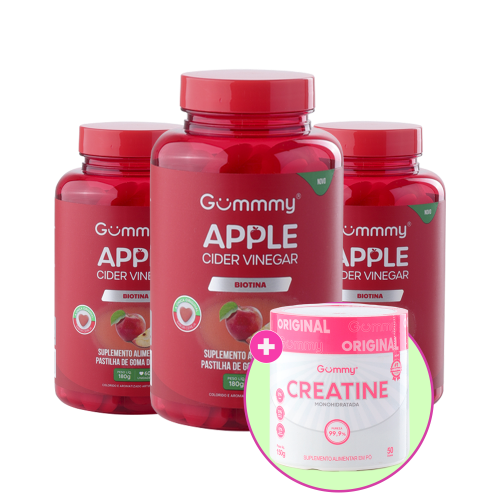 3 Vinagre de Maçã + 1 Creatine