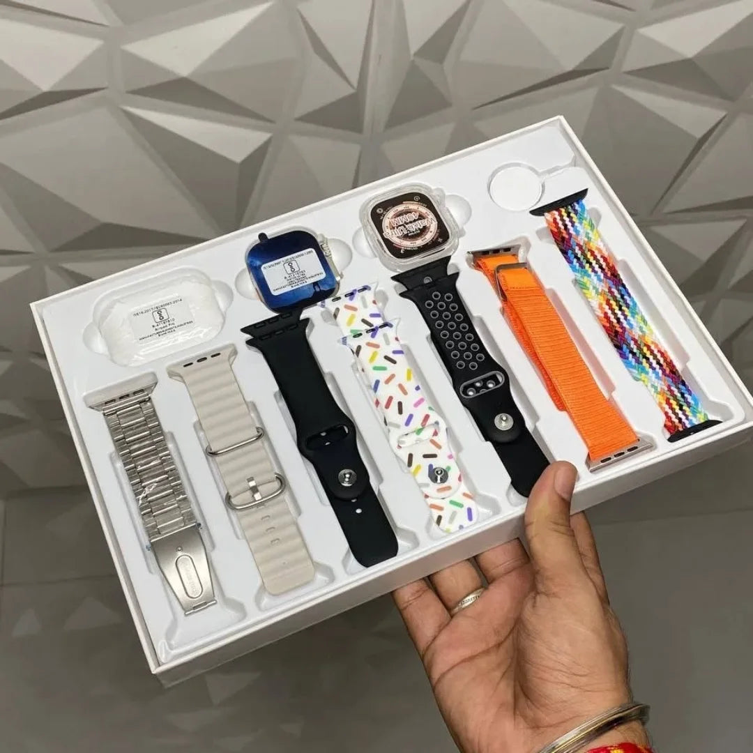 Smartwatch 5g  - 7 Pulseiras - Capa de proteção + Fone Bluetooth